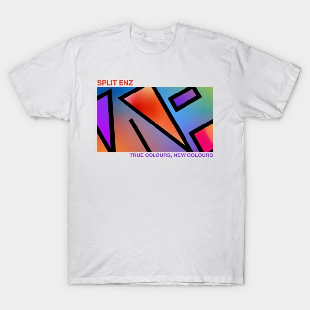 Split Enz True Colours New Colours Print T-Shirt by Timeless Chaos
